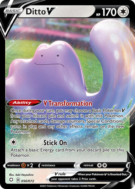 Ditto V (050/072) [Sword & Shield: Shining Fates] - PCA Designer Toys