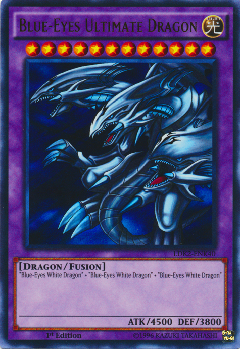 Blue-Eyes Ultimate Dragon [LDK2-ENK40] Ultra Rare - PCA Designer Toys