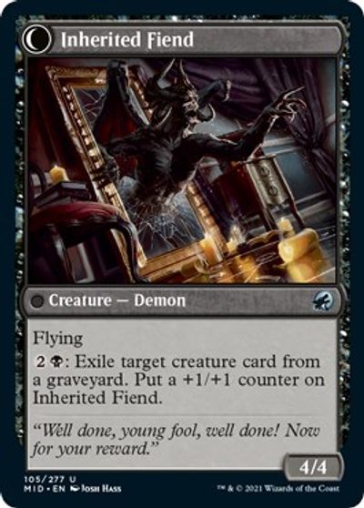 Heirloom Mirror // Inherited Fiend [Innistrad: Midnight Hunt] - PCA Designer Toys