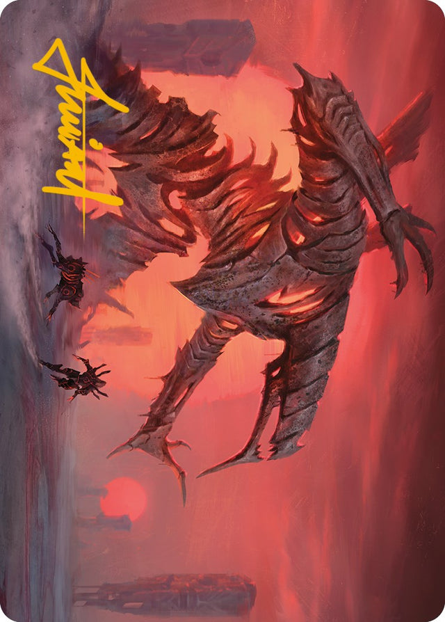 Red Sun's Zenith Art Card (Gold-Stamped Signature) [Phyrexia: All Will Be One Art Series] - PCA Designer Toys