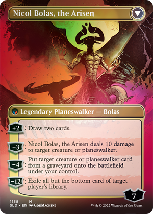Nicol Bolas, the Ravager // Nicol Bolas, the Arisen (Display Commander) (Borderless) [Secret Lair: From Cute to Brute] - PCA Designer Toys