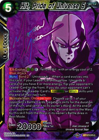 Hit, Pride of Universe 6 (SPR Signature) (BT7-079) [Assault of the Saiyans] - PCA Designer Toys