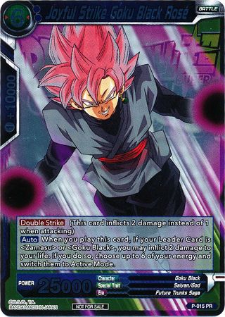 Joyful Strike Goku Black Rose (Metallic Foil) (Event Pack 2018) (P-015) [Promotion Cards] - PCA Designer Toys