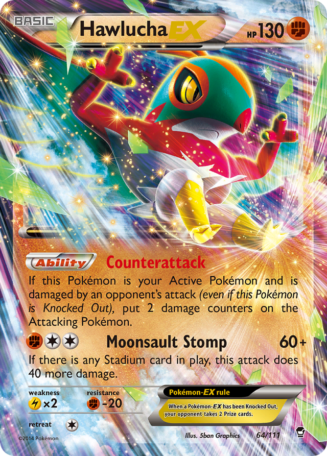 Hawlucha EX (64/111) [XY: Furious Fists] - PCA Designer Toys