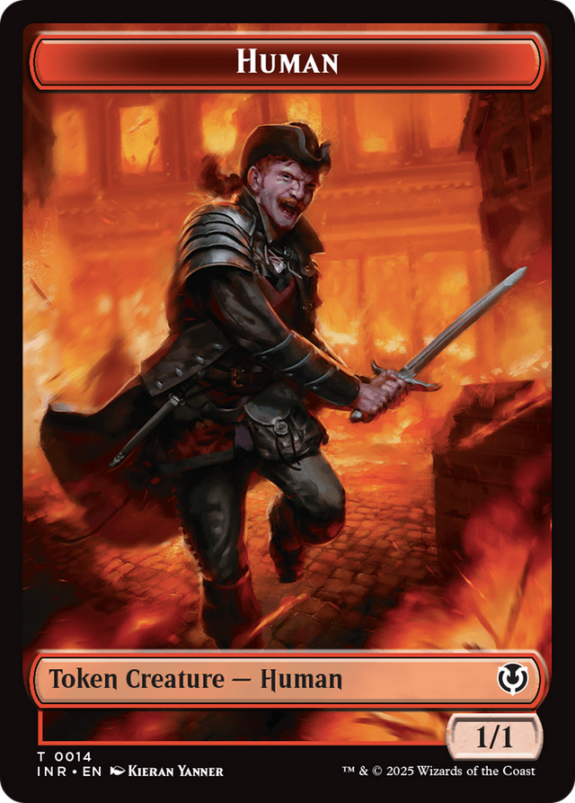 Elemental // Human (0014) Double-Sided Token [Innistrad Remastered Tokens] - PCA Designer Toys