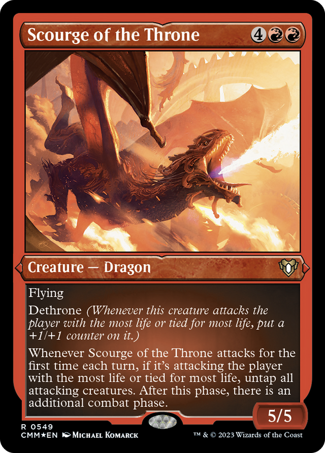 Scourge of the Throne (Foil Etched) [Commander Masters] - PCA Designer Toys