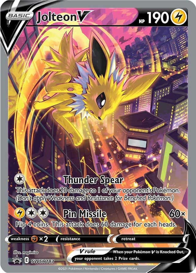 Jolteon V (SWSH183) [Sword & Shield: Black Star Promos] - PCA Designer Toys