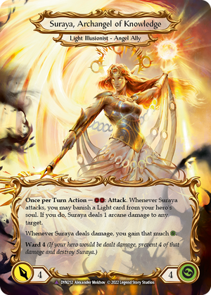 Invoke Suraya // Suraya, Archangel of Knowledge (Marvel) [DYN212] (Dynasty)  Cold Foil - PCA Designer Toys