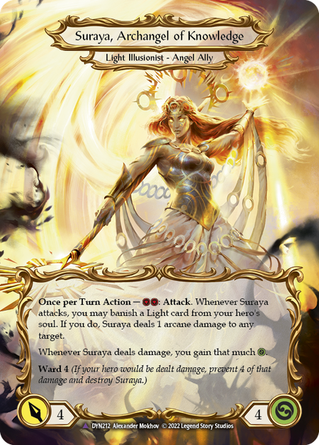 Invoke Suraya // Suraya, Archangel of Knowledge (Marvel) [DYN212] (Dynasty)  Cold Foil - PCA Designer Toys