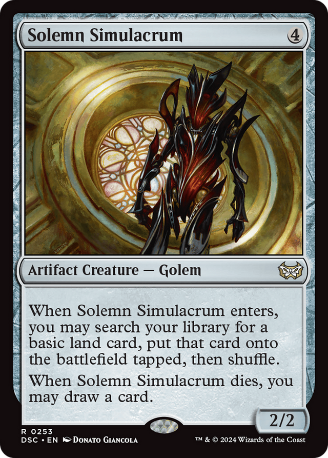Solemn Simulacrum [Duskmourn: House of Horror Commander] - PCA Designer Toys