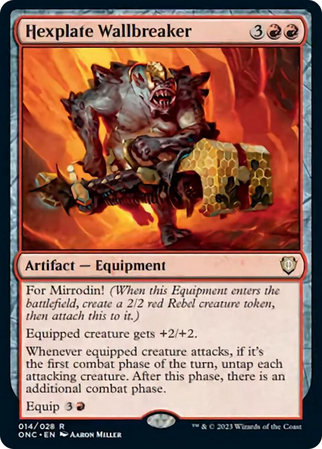 Hexplate Wallbreaker [Phyrexia: All Will Be One Commander] - PCA Designer Toys
