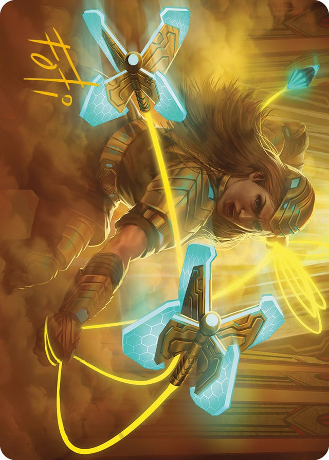 Bladehold War-Whip Art Card (Gold-Stamped Signature) [Phyrexia: All Will Be One Art Series] - PCA Designer Toys