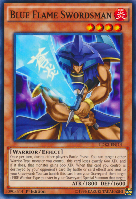 Blue Flame Swordsman [LDK2-ENJ14] Common - PCA Designer Toys