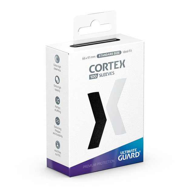 Cortex Standard Size Matte Black Sleeves (100ct)