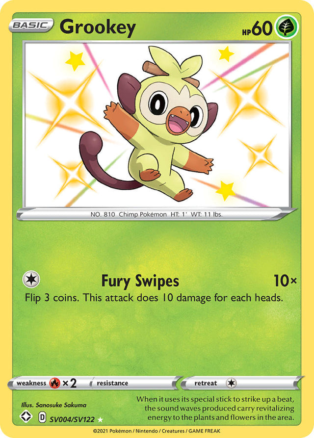 Grookey (SV004/SV122) [Sword & Shield: Shining Fates] - PCA Designer Toys