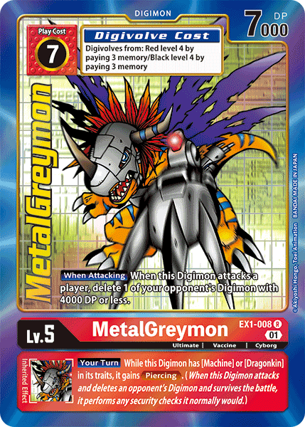 MetalGreymon [EX1-008] (Alternate Art) [Classic Collection] - PCA Designer Toys