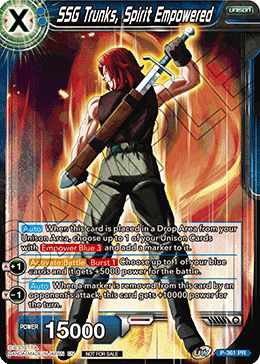SSG Trunks, Spirit Empowered (Gold Stamped) (P-361) [Promotion Cards] - PCA Designer Toys