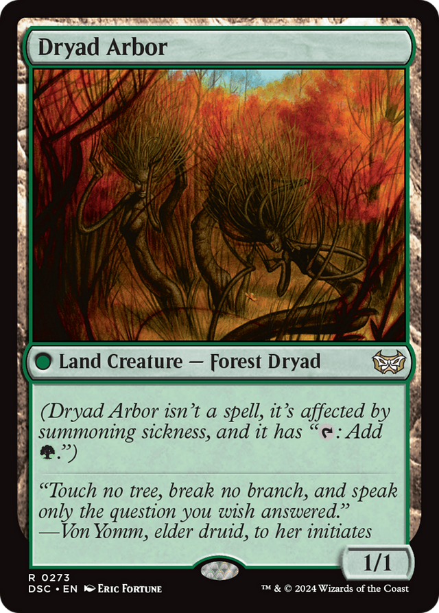 Dryad Arbor [Duskmourn: House of Horror Commander] - PCA Designer Toys