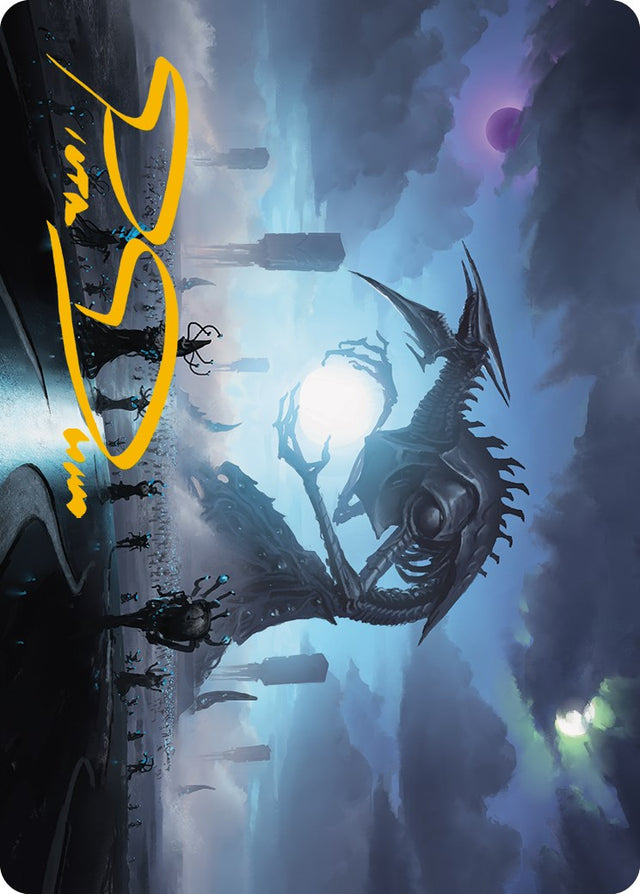 Blue Sun's Twilight Art Card (Gold-Stamped Signature) [Phyrexia: All Will Be One Art Series] - PCA Designer Toys