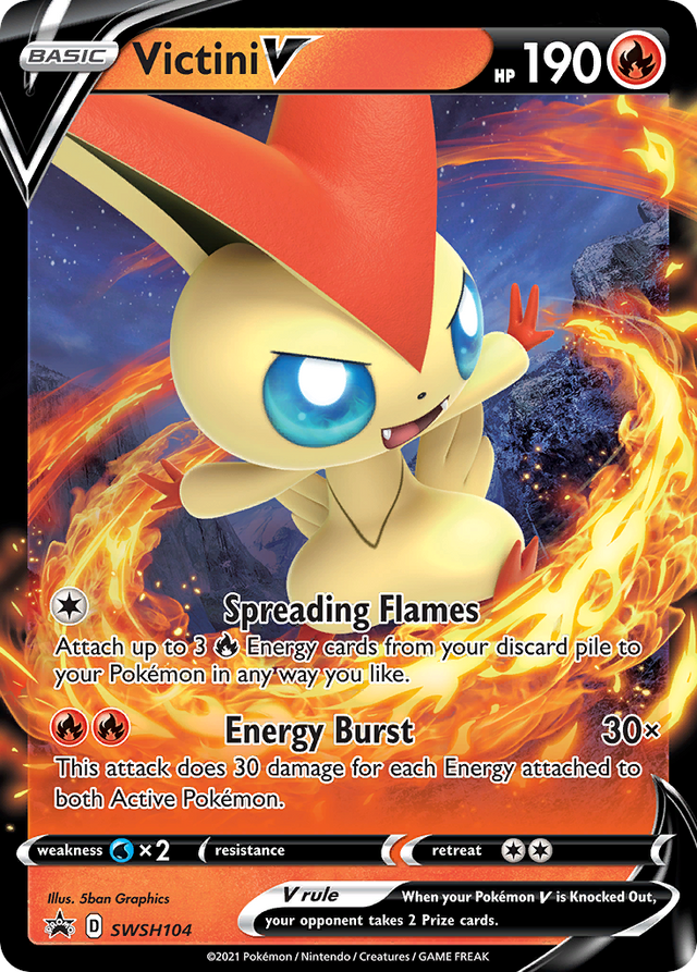 Victini V (SWSH104) [Sword & Shield: Black Star Promos] - PCA Designer Toys