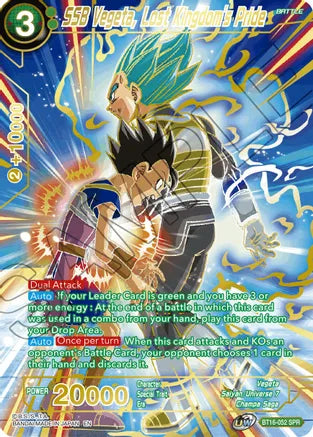 SSB Vegeta, Lost Kingdom's Pride (SPR) (BT16-052) [Realm of the Gods] - PCA Designer Toys