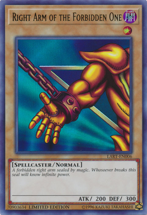 Right Arm of the Forbidden One [LART-EN006] Ultra Rare - PCA Designer Toys