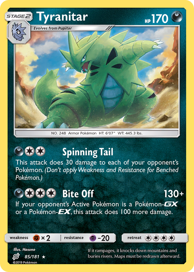 Tyranitar (85/181) [Sun & Moon: Team Up] - PCA Designer Toys