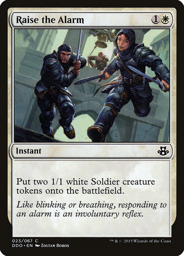 Raise the Alarm [Duel Decks: Elspeth vs. Kiora] - PCA Designer Toys
