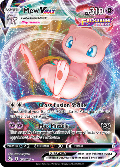 Mew VMAX (114/264) [Sword & Shield: Fusion Strike] - PCA Designer Toys