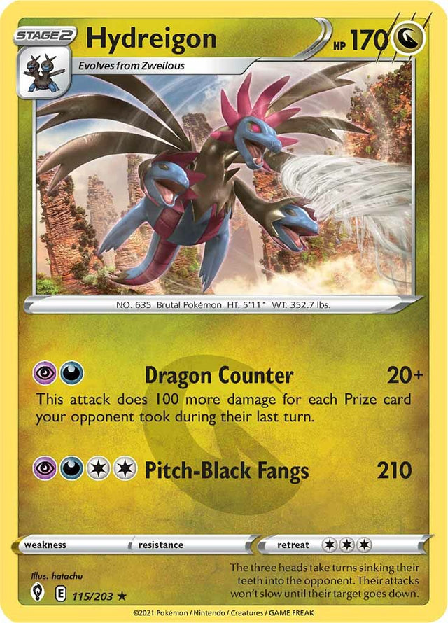Hydreigon (115/203) [Sword & Shield: Evolving Skies] - PCA Designer Toys