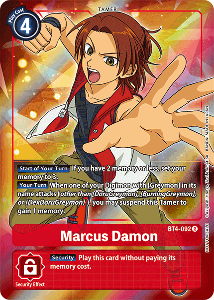 Marcus Damon [BT4-092] (Buy-A-Box Promo) [Great Legend Promos] - PCA Designer Toys
