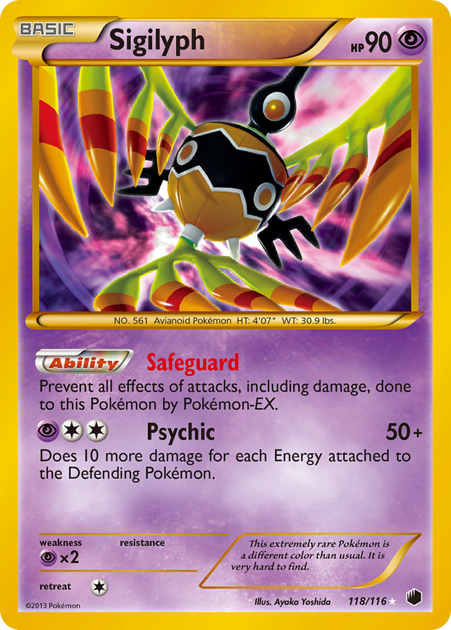Sigilyph (118/116) [Black & White: Plasma Freeze] - PCA Designer Toys