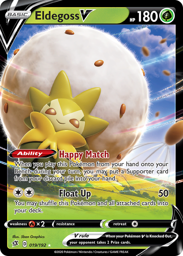 Eldegoss V (019/192) [Sword & Shield: Rebel Clash] - PCA Designer Toys