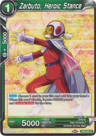 Zarbuto, Heroic Stance (Reprint) (DB2-081) [Battle Evolution Booster] - PCA Designer Toys