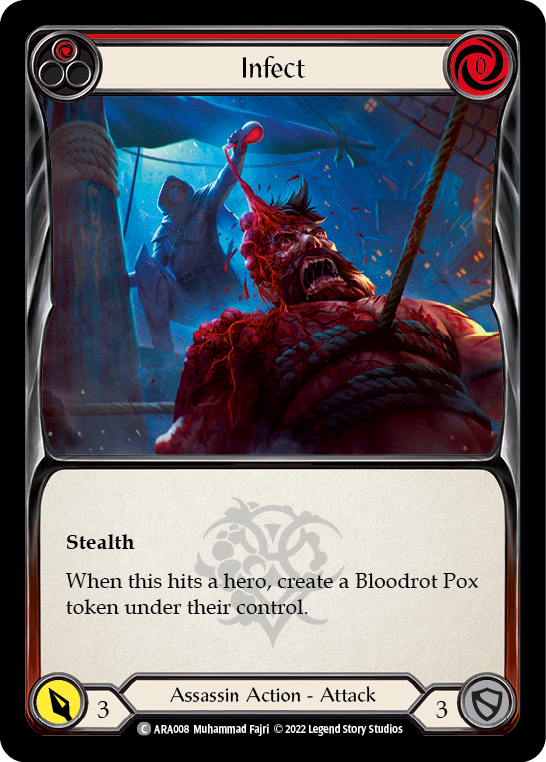 Infect (Red) [ARA008] (Outsiders Arakni Blitz Deck) - PCA Designer Toys