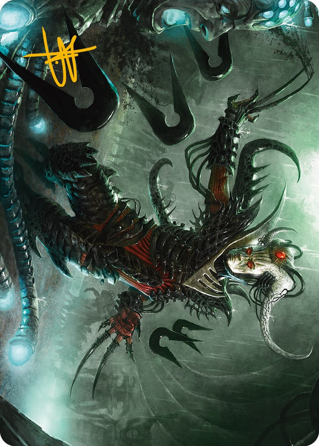 Vraan, Executioner Thane Art Card (Gold-Stamped Signature) [Phyrexia: All Will Be One Art Series] - PCA Designer Toys