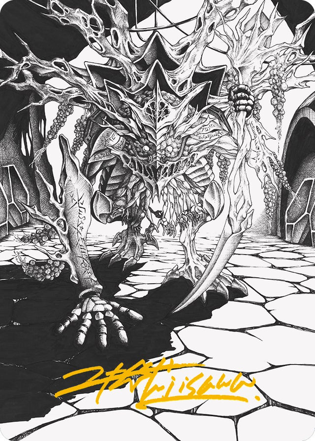 Thrun, Breaker of Silence Art Card (Gold-Stamped Signature) [Phyrexia: All Will Be One Art Series] - PCA Designer Toys