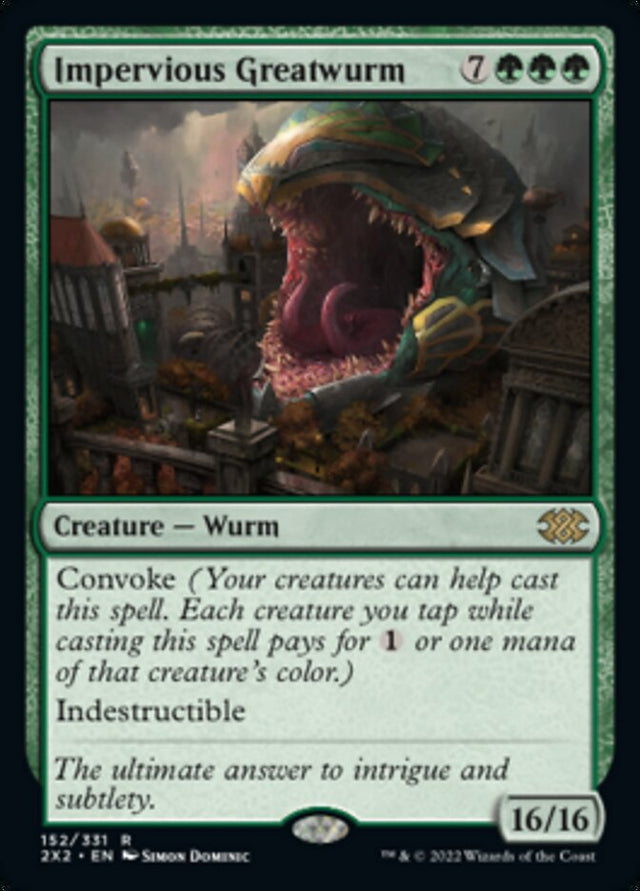 Impervious Greatwurm [Double Masters 2022] - PCA Designer Toys