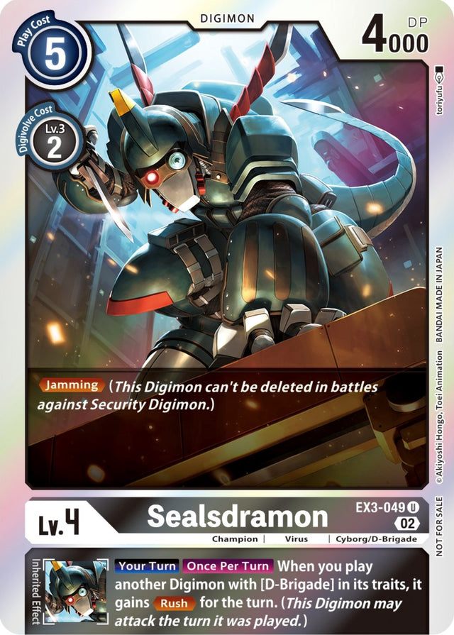 Sealsdramon [EX3-049] (Alternate Art) [Draconic Roar] - PCA Designer Toys