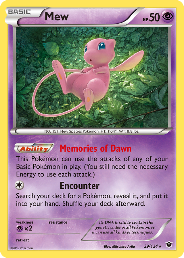 Mew (29/124) [XY: Fates Collide] - PCA Designer Toys