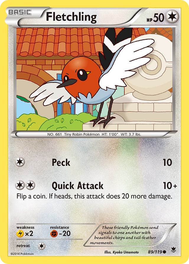 Fletchling (89/119) [XY: Phantom Forces] - PCA Designer Toys