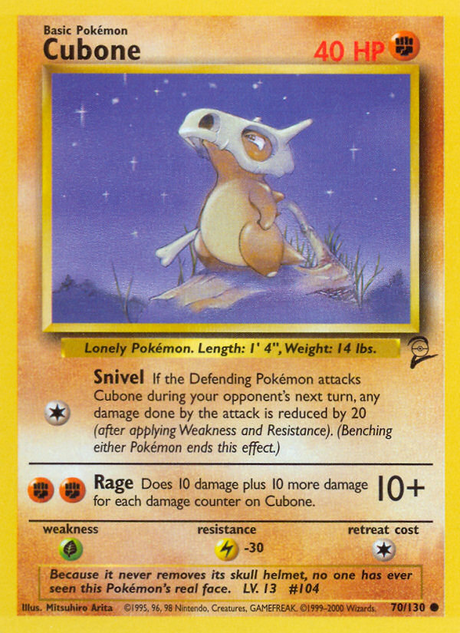 Cubone (70/130) [Base Set 2] - PCA Designer Toys