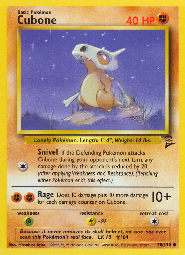 Cubone (70/130) [Base Set 2] - PCA Designer Toys