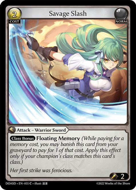 Savage Slash (055) [Dawn of Ashes: Starter Decks] - PCA Designer Toys