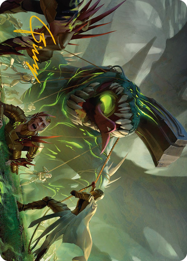 Noxious Assault Art Card (Gold-Stamped Signature) [Phyrexia: All Will Be One Art Series] - PCA Designer Toys