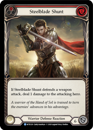 Steelblade Shunt (Red) [U-WTR126] (Welcome to Rathe Unlimited)  Unlimited Rainbow Foil - PCA Designer Toys
