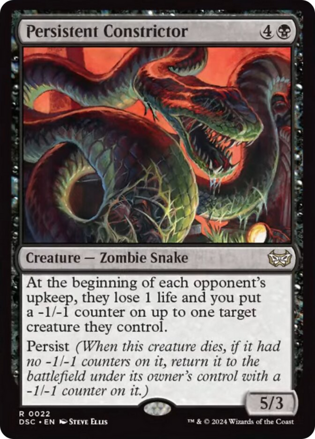 Persistent Constrictor [Duskmourn: House of Horror Commander] - PCA Designer Toys