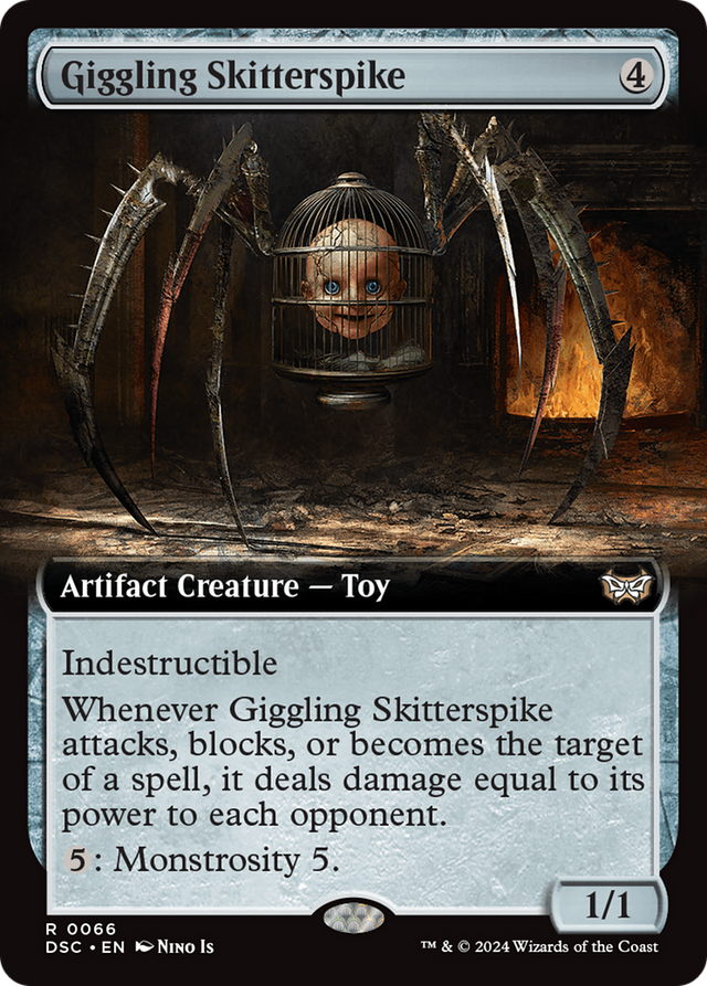Giggling Skitterspike (Extended Art) [Duskmourn: House of Horror Commander] - PCA Designer Toys