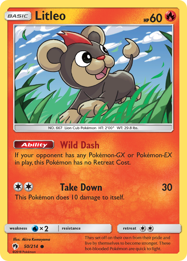 Litleo (50/214) [Sun & Moon: Lost Thunder] - PCA Designer Toys