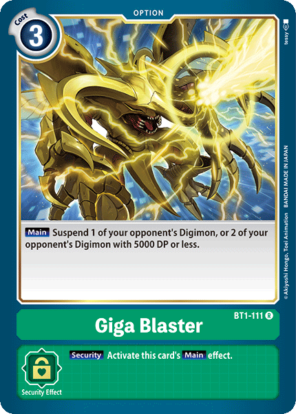 Giga Blaster [BT1-111] [Release Special Booster Ver.1.0] - PCA Designer Toys